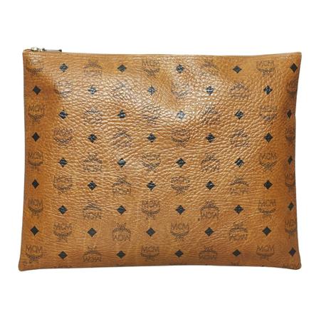 MCM Pre-owned, Clutches Bruin, unisex, Maat:ONE Size