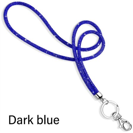 Rhinestone Phone Lanyard Crystal Chain Straps MØRKE BLÅ MØRKE
