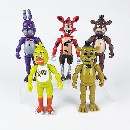 5pcs Teddy Bears Midnight And Five Nights Are Illuminated In Freddys Security Breach And The Doll I