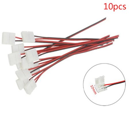 10 Stk 2 Pin Power 8mm 10mm LED Strips Lights Connector Splejs