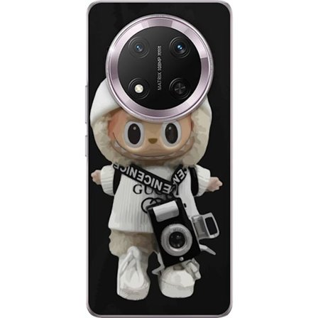 Yhteensopiva Puhelinkuori Honor Honor Magic7 Lite Tyylikäs muotoilijafiguuri kameralla ja katutyyliä, leikkisä keräilyfiguuri trendikkäässä kau