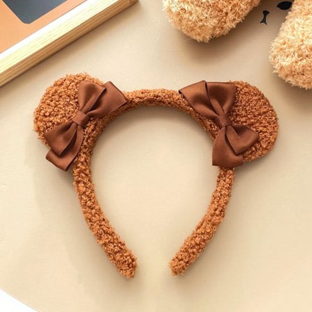 Bear Ears -hiuspanta Princess-hiusnauhat COFFEE