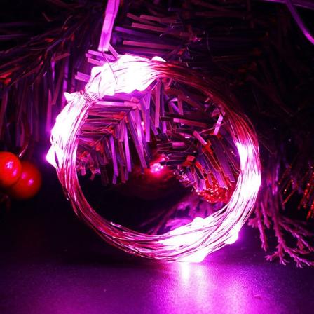 2M 5M 10M Led String Lights Batteridrevet Slivwire Fairy Girly Light Christmas Outdoor Lights Kjede Bryllup Patry Decor Pink 2m 20Leds
