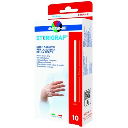 Master Aid Sterigrap Strip Adesivo Satura Ferite 75x3mm 10 Pezzi