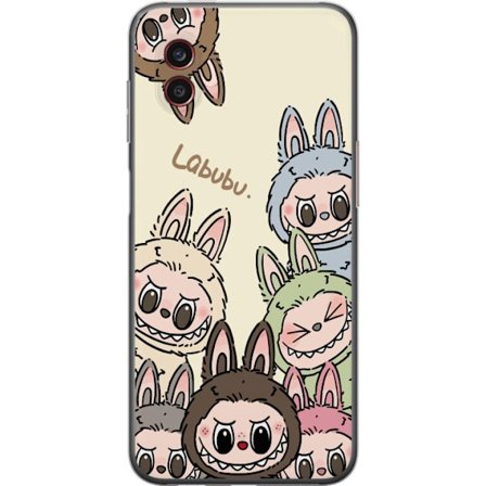 Kompatibelt Mobilskal till Samsung Samsung Galaxy Xcover6 Pro Monster kanindocka med blomsterkrans vinylfigur