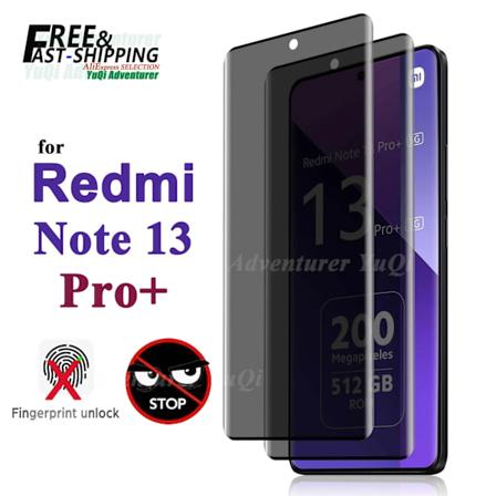 3D Anit Spy Skærmbeskyttelse til Redmi Note 13 Pro Plus Xiaomi Curve Privacy Hærdet Glas Peep Scrat 9H for Note 13 Pro Plus anti spy glass
