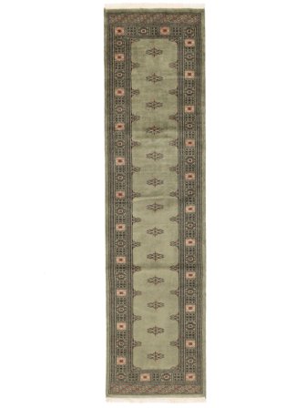 Medallón Pequeño Pakistan Bukara 3Ply Alfombra 80X312 Lana