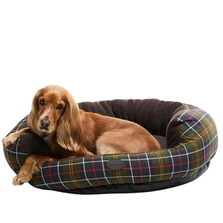 Barbour Round Dog Bed 35'' Classic Tartan