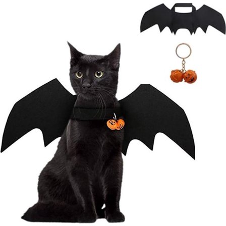 Hundekostume - Hunde Halloween Kostume Med Græskar Klokke - Hundetøj - Katte Tøj - Sjov Hunde Dragt