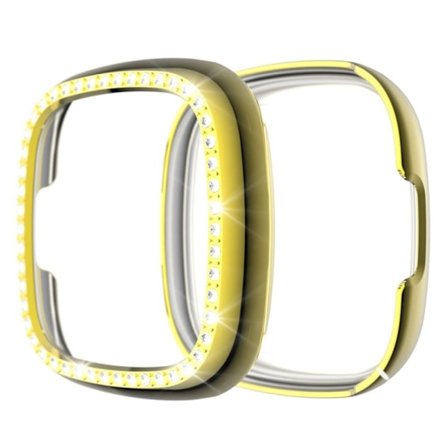 Fitbit Versa 3 / Sense tyylikäs strassikivikehys - Kulta