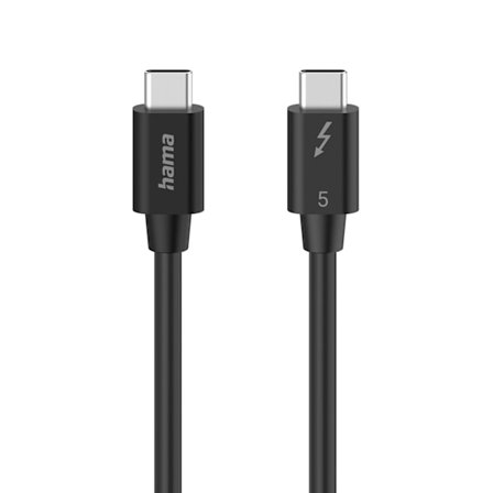 Kabel USB-C Thunderbolt 5 80 Gbit/S Ultra-Hd 8K 1.0M Sort
