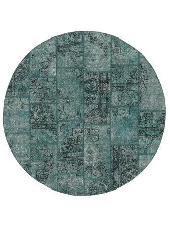 Patchwork Matta Ø 195 Rund Ull, Persien/Iran