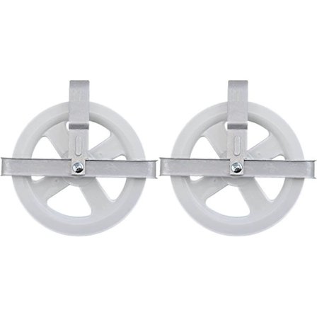 2-pakning Klessnor Trinse Høykvalitets Slagfast Plast for Utendørs Tørking av Klær 5' Hjul