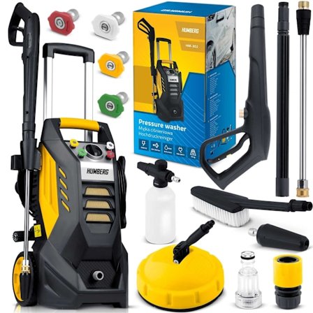 Højtryksrenser med slangetromle 2500W Humberg HM-302