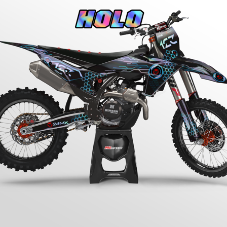 Gepersonaliseerde Stickerset 24MX Holo Darktech - Gas Gas EW 500F 2024-2024