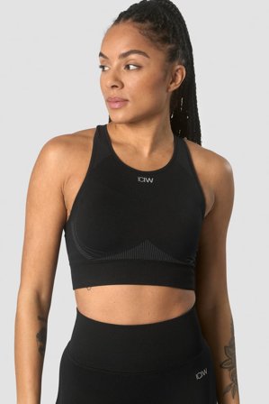 ICANIWILL - Ultra Seamless Sports Bra Wmn Black - Sport-BH - Damen - ICIW