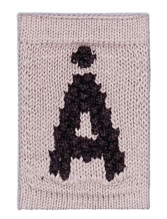 Knitted Letter Å, Nature Home Kids Decor Decoration Accessories-details Cream Smallstuff