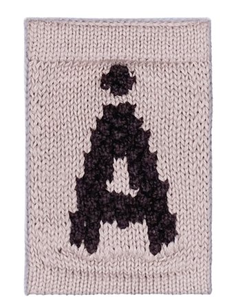 Smallstuff | Knitted Letter Å, Nature | ONE SIZE 10 cm