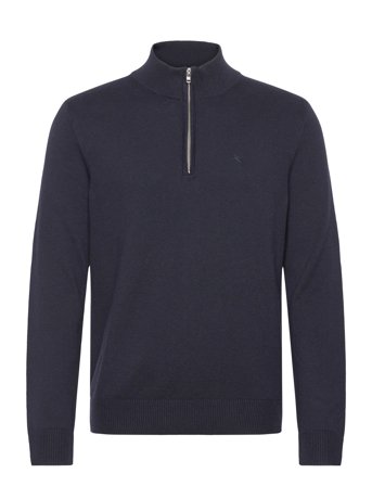 Abercrombie & Fitch Long Sleeve Icon Quarter Zip - Navy - XXL