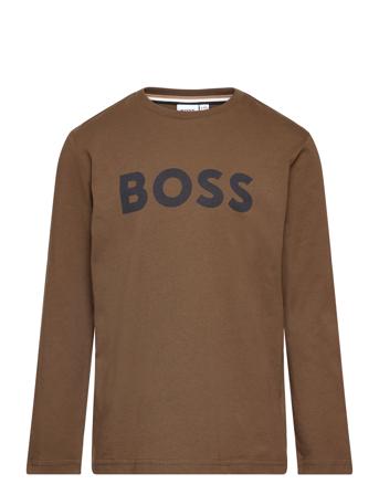 Long Sleeve T-Shirt T-shirts Long-sleeved T-shirts Brun BOSS*Betinget Tilbud