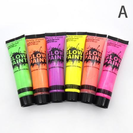 Body Paint Fluorescerande Pigment Tvättbara Självlysande Pigment