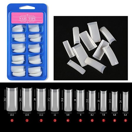 100 stk./æske Falske neglespidser Fuld & halvt dæksel Falske negle