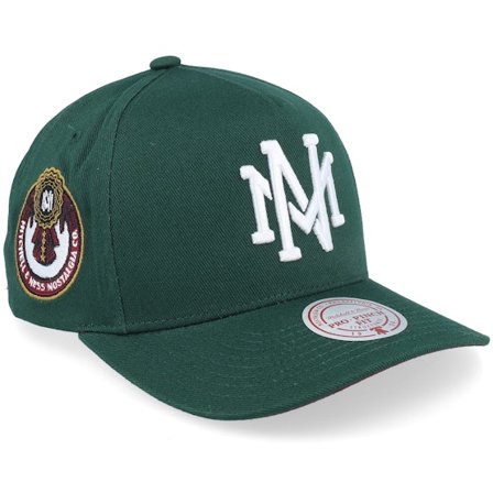 Mitchell & Ness - Own Brand Green Maroon Pro Crown Green/Red UV A-Frame Adjustable Adjustable Green Cap - @ Hatstore