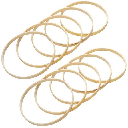 Vosarea 10 st 15 cm drömfångare ringar runda bambu ringar spets hantverk ringar DIY hantverk verktyg med torkmedel som visas på bilden)