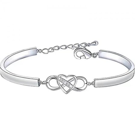 Gave til svigerdatter: Infinity Love Heart Armbånd til svigerdatter