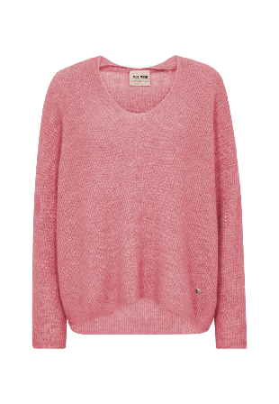 Mos Mosh Thora V-Neck Knit Tröjor Dam Rosa S