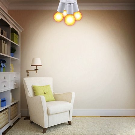 4-i-1 E27 till E27 Baslampa Glödlampa Adapterhållare Uttag Delare Ny (4-i-1)