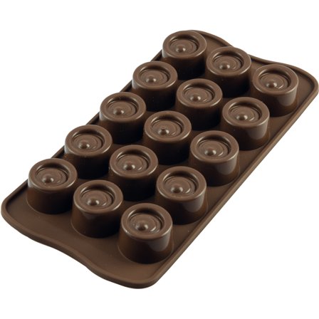 Silikomart Easy Choc Konfektform silikon, Vertigo' - 'Brun