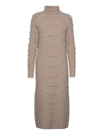 Objcaton L/S Knit Dress 116 Beige Object