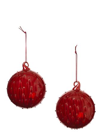 Deco Ball 'Dot' Home Decoration Christmas Decoration Christmas Baubles & Tree Accessories Rød Broste Copenhagen