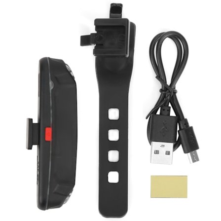 USB Opladning Mountainbike Baglygte Cykel Advarsel Cykel Baglygte (A54BK Sort)