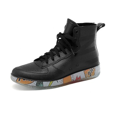 Snygga svarta regnstövlar för par