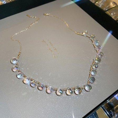 Crystal hänge halsband halsband Choker kedjor smycken
