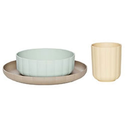 OYOY Mini Pullo børneservice 2-dele, mint/taupe | KitchenOne