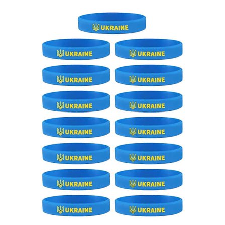 Ukraina Flagg Armbånd Ukraina Patriotisk Gave Ukrainsk Silikon Armbånd 15 stk