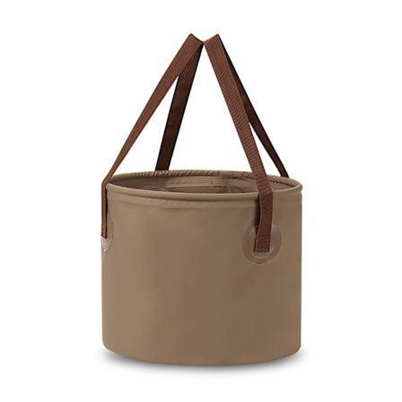 Utomhus Hopfällbar Hink Läckagesäker Luktfri Bärbar Camping Vattenhink för Picknick Diskning Fotbad 20L Kaffefärg