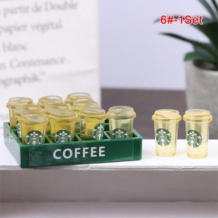 1Set 1:12 Dockhus Miniatyr kaffedrinkkopp med förvaringslåda Li 6#