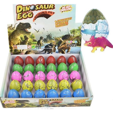 Dinosaurieägg Leksak Kläckande Växande Dino Drake För Barn Stor Storlek Förpackning Med 30st, färgglad Spricka