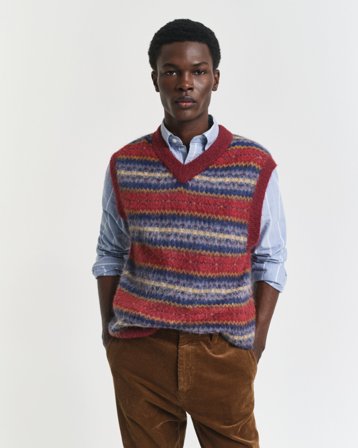 GANT Herren Angerauter Fair Isle Pullunder (M)