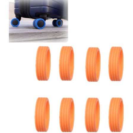 8 stk. Kofferhjuldeksler, Kofferthjulbeskyttere, Silikon Kofferspinnhjuldeksler uten støy