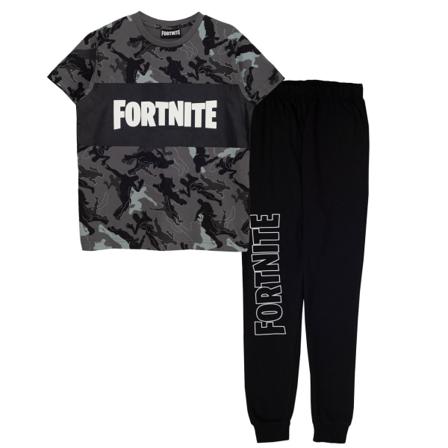 Fortnite Boys Emotes Camo Pyjamas Set 12-13 Years Black