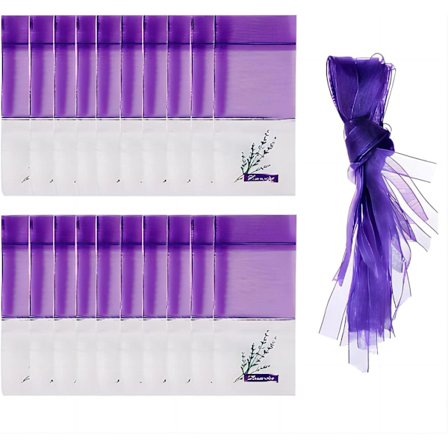 20 maustepussia, laventelipusseja, pieniä organza-pusseja, laventelipusseja kaappeihin, tyhjiä laventelipusseja, harso-pusseja, laventelipusseja, 