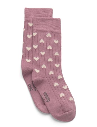 Minipop Bamboo Heart Socks Pink Minipop