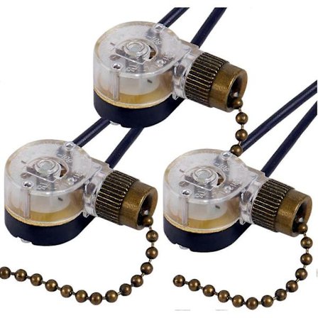 3-osainen vetoketjukytkin kattotuuletin tuuletinvalaisin seinävalaisin ruokasalin riippuvalaisin CQC-sertifioinnilla, kaksiasentoinen veto vetolanka 