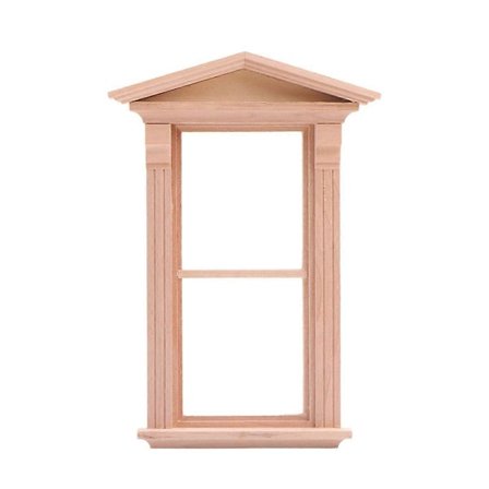 1 stk Minihus DIY Miniatyrmøbler Vindu Tre Ini Hus Dekor Ornament Fotorekvisitter for Barn