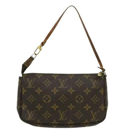 Louis Vuitton Vintage, Pre-owned Pochette Accessoires Monogram Bag Bruin, Dames, Maat:ONE Size,leather